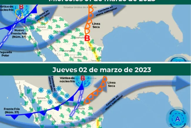 Prevén nevadas por Frente Frío 37