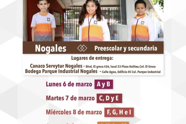 Inicia entrega de uniformes escolares el próximo lunes