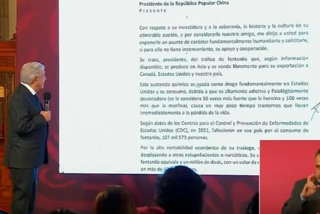 Envía AMLO carta  presidente de China, pide combatir el fentanilo