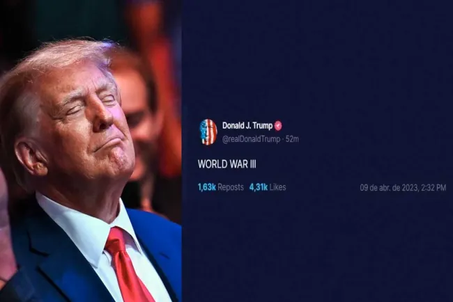 Escribe Trump en su red social “Tercera Guerra Mundial” ; la gente se preocupa