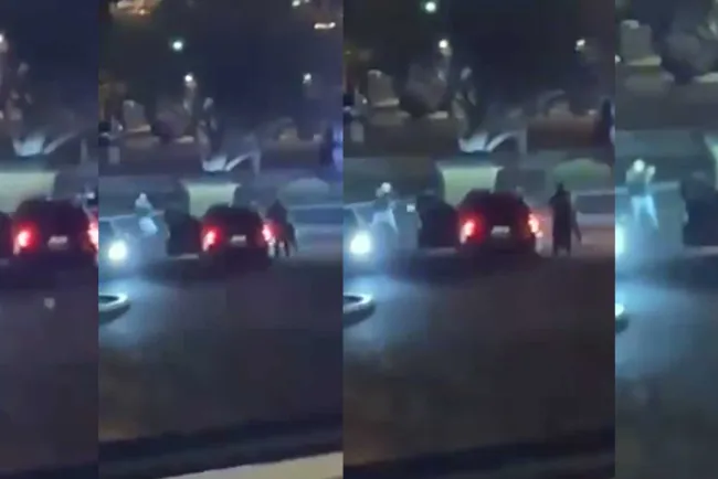 Abate policía de Nogales, Arizona a persona en gasolinera