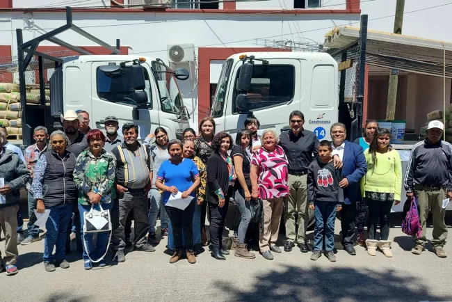 Respalda Bienestar Social con material de construcción a 21 familias