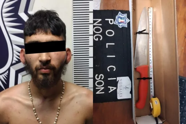 Amaga con arma blanca a familia en Conjunto Jardín