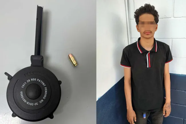 Detienen a joven con cartucho al querer cruzar de EU a México