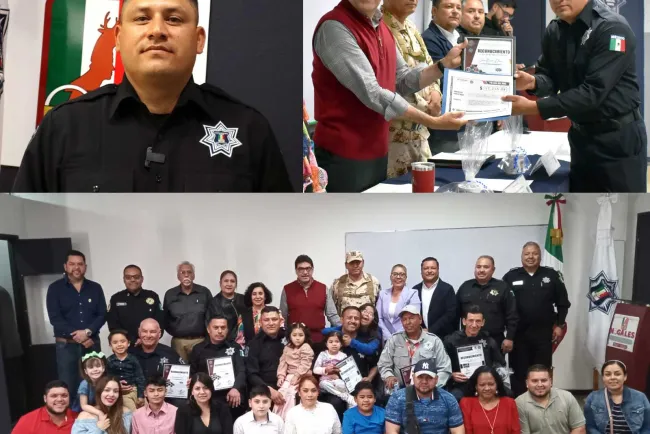 Reconocen al Policía del Mes de Marzo