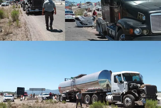 Provoca movilización choque de trailers en Recinto Fiscal