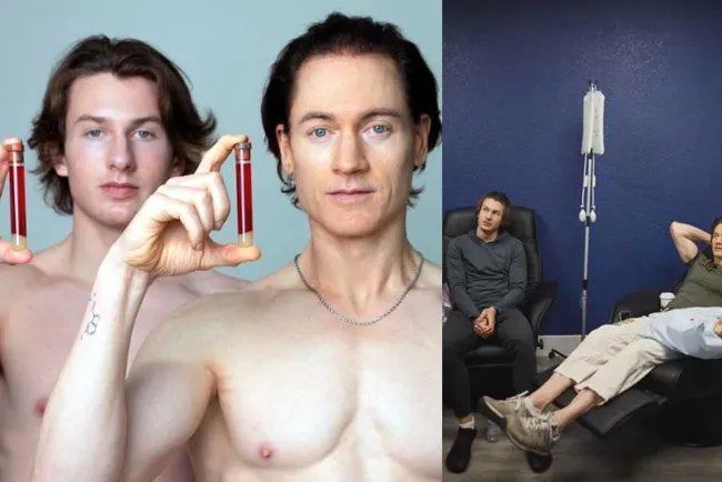 Se inyecta sangre de su hijo para no envejer