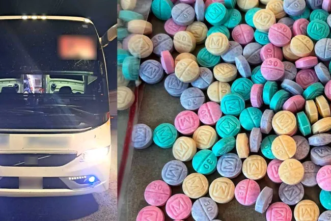 Detienen a dos en autobús llevaban 24 kilos de fentanilo