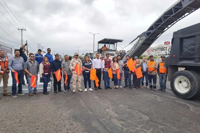 Dan banderazo de inicio de trabajos de rehabilitación de salida de Nogales