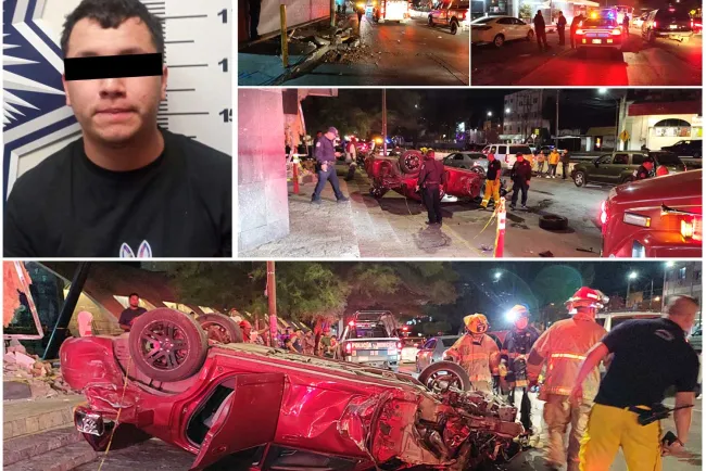 Vuelca auto frente al Museo de Arte de Nogales
