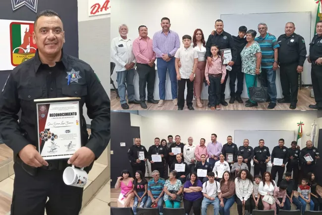Recibe agente premio del Policía del Mes