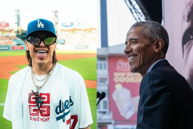 Barack Obama escucha a Peso Pluma