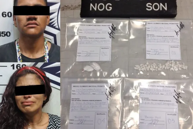 Sorprenden a pareja con droga en plaza del Centro