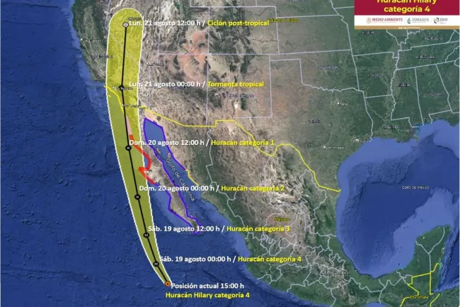 Hay monitoreo constante del huracán Hilary: Alfonso Durazo