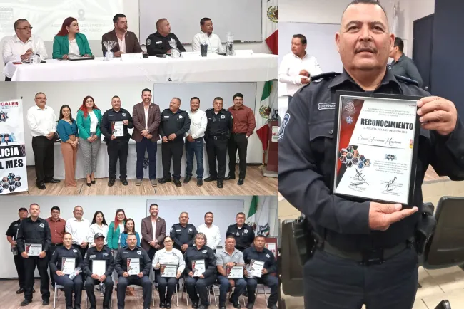 Reconocen a Policía del Mes de Julio