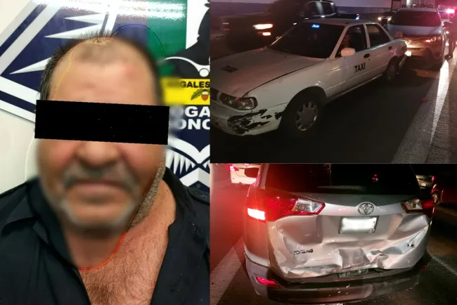 Se lleva al paso varios vehículos chofer ebrio