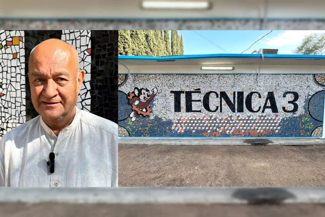 Inauguran mural por aniversario de secundaria Técnica número 3