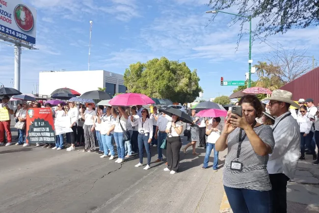 Siguen bloqueos de trabajadores del PJF de Hermosillo
