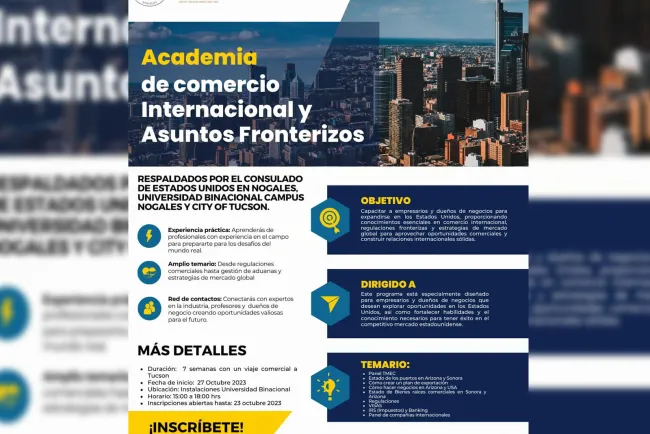 Convocan a la academia de Comercio Internacional y Asuntos Fronterizos
