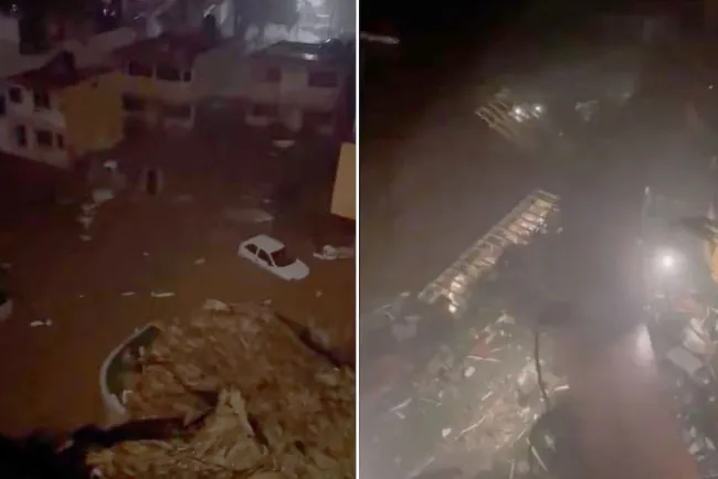 Capturan en video el paso del huracán “Otis” en Acapulco