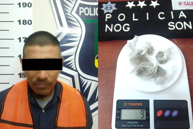 Aseguran droga a ciclista que conducía a exceso de velocidad