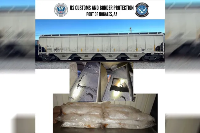 Descubren metanfetamina y cocaína en vagones del ferrocarril