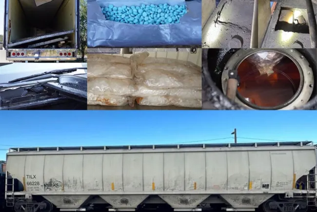 Incautan autoridades de EU narcóticos en vagones del tren