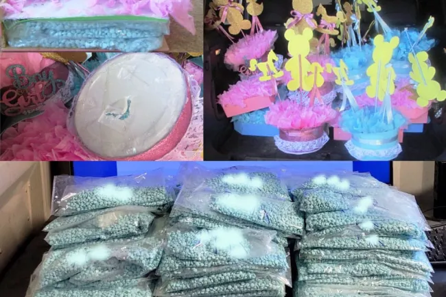 Encuentran fentanilo en coloridos adornos de mesa