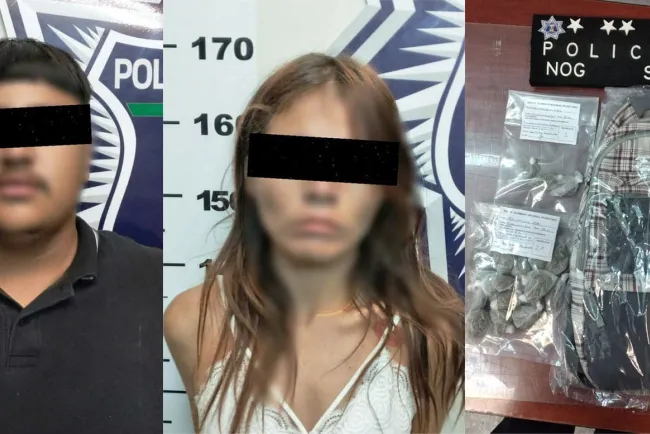Detienen a pareja por asalto a mano armada y por posesión de narcóticos