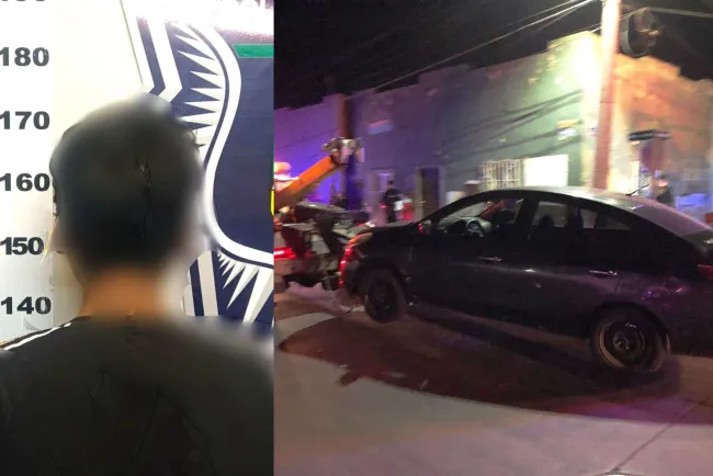 Detienen a menor después de persecución y detonaciones de arma de fuego