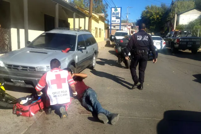Queda internado motociclista con lesiones de gravedad y en calidad de detenido