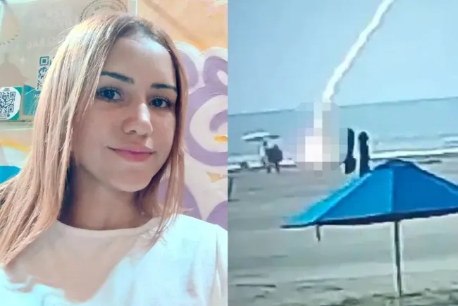 Cae rayo sobre mujer en playa de Colombia y fallece