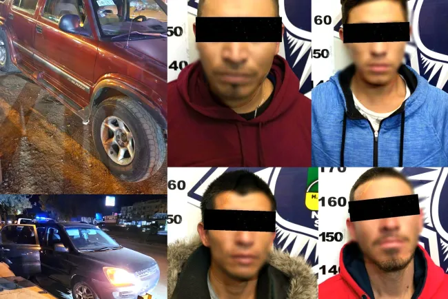 Detienen a presuntos robacarros en flagrancia