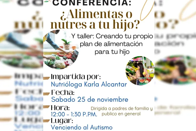 Invitan a plática sobre la nutrición a los hijos