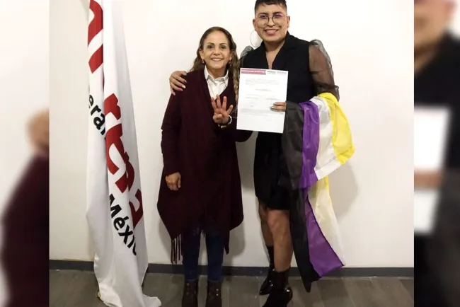 Registra Morena Puebla aspirante no binaria al Congreso local