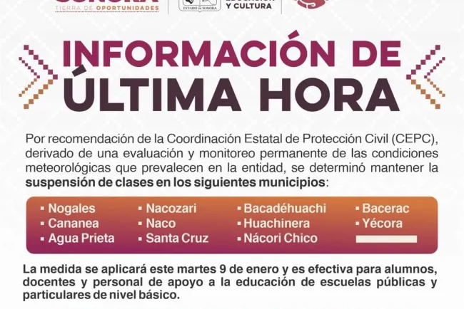 Suspenden por segundo día las clases por el frío