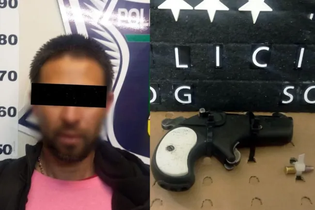 Capturan a ladrón de motocicleta de la Cruz Roja; estaba armado