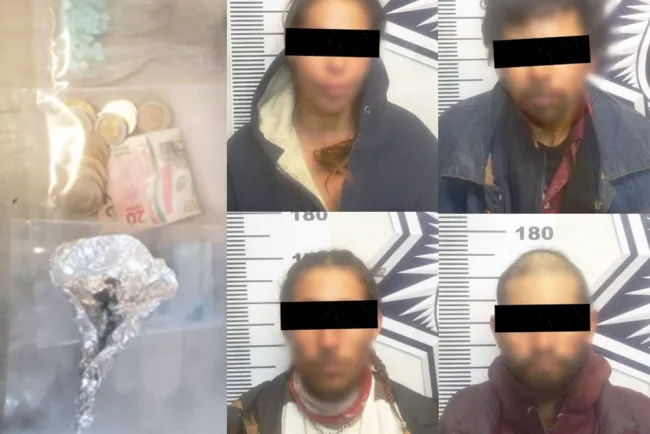 Detienen a 4 por drogas entre ellos una mujer