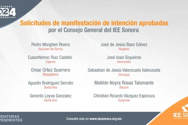 Buscarán 10 ciudadanos candidatura independiente en Sonora