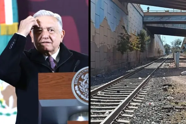 Cuestionan a AMLO sobre construcción de vías del ferrocarril en Nogales-Ímuris
