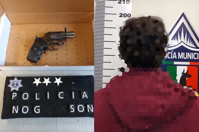 Detienen a menor de 15 años con un revolver