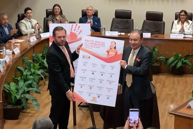 Signan Pacto Social por un Proceso Electoral Libre de Violencia Política contra las Mujeres