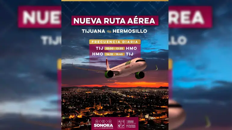 Sonora impulsa su conectividad con nueva ruta aérea
