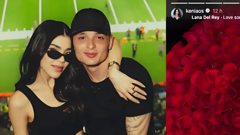 Kenia Os y Peso Pluma: Romance confirmado con ramo de rosas
