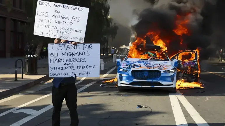 Choques en Los Ángeles durante protestas contra redadas migratorias
