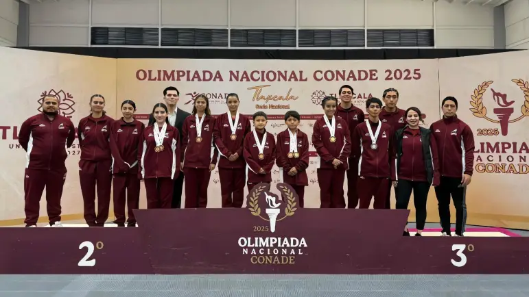 Sonora cosecha cinco medallas en gimnasia de trampolín en Olimpiada Nacional 2025
