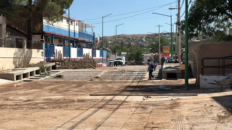 Embovedado de calle Tecnológico en Nogales casi finalizado
