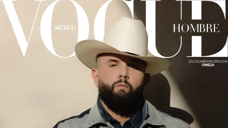 Carín León hace historia al protagonizar la portada de Vogue Hombre y rompe barreras del regional mexicano