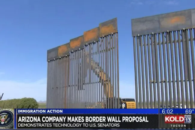 Muestran construcción del muro