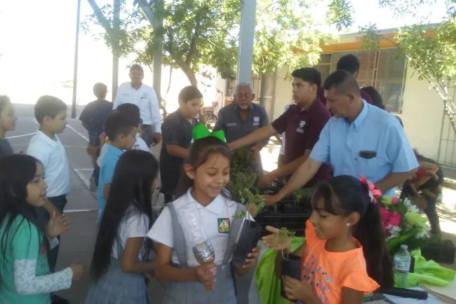 Llevan 'Huertos familiares' a escuela